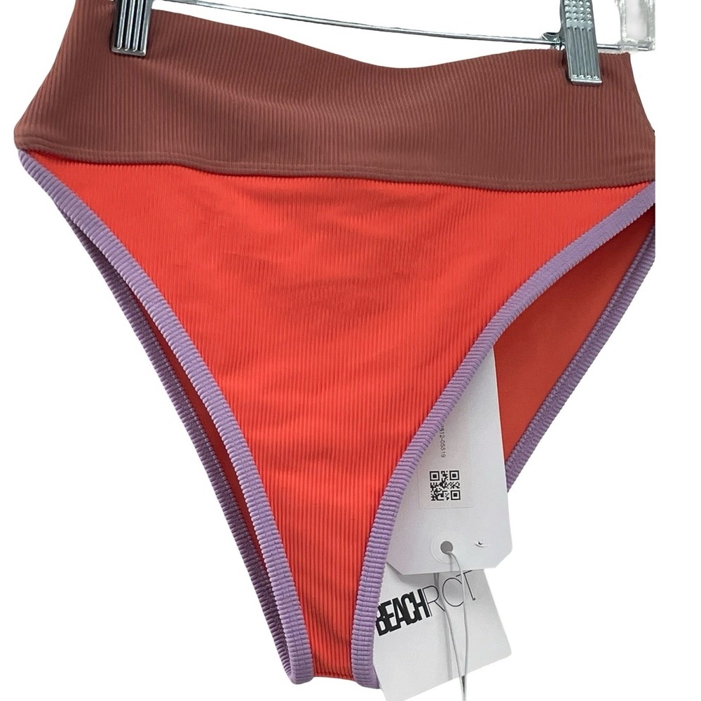 Beach Riot Women's Bikini Bottoms Colorblock Orange Small